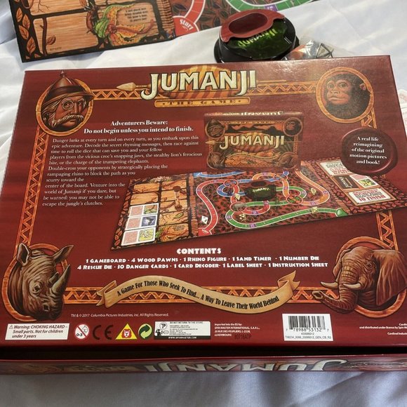 Jumanji  The Game - 2017 Board Game  Ages 5+ 2-4 Players - Picture 11 of 12